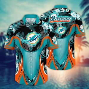 Miami Dolphins Basic V1 NFL Football Team Hawaiian Shirt