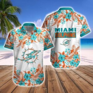 Miami Dolphins Dog Days NFL Football Team Hawaiian Shirt
