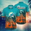 Miami Dolphins Flamingo NFL Football Team Hawaiian Shirt