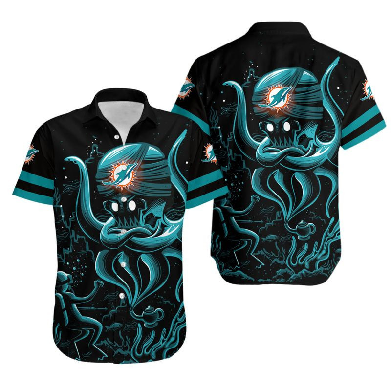 Miami Dolphins Limited Edition Octopus Hawaiian Shirt Miami Dolphins Limited Edition Octopus Hawaiian Shirt