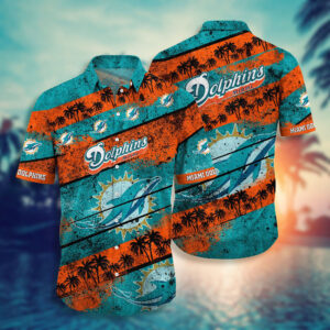 Miami Dolphins NFL Retro Style Hawaiian Shirt