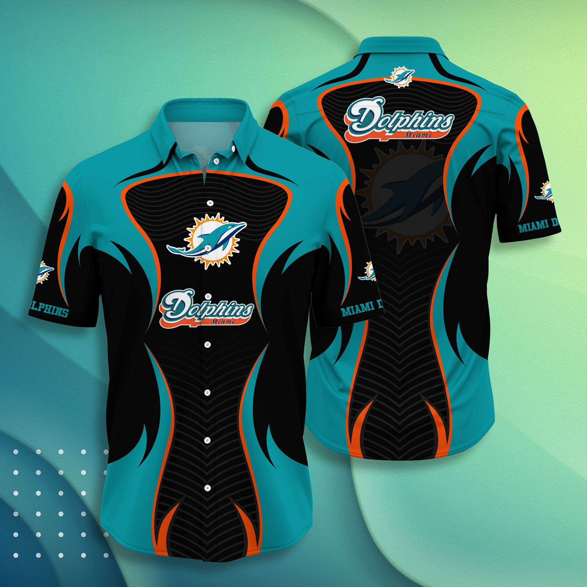 Miami Dolphins NFL Style Hot Hawaiian Shirt V2 Miami Dolphins NFL Style Hot Hawaiian Shirt V2