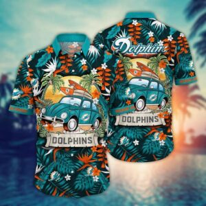 Miami Dolphins Road Trip NFL Football Team Hawaiian Shirt