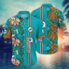 Miami Dolphins Tropical Plants NFL Football Team Hawaiian Shirt
