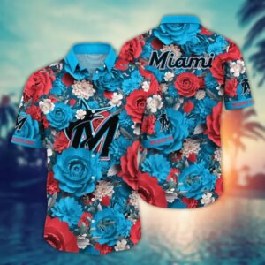 Miami Marlins Full Bloom Hawaiian Shirt