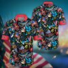 Miami Marlins Patriotic Tiki Hawaiian Shirt