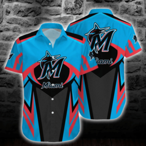 Miami Marlins Thunder Strike Hawaiian Shirt