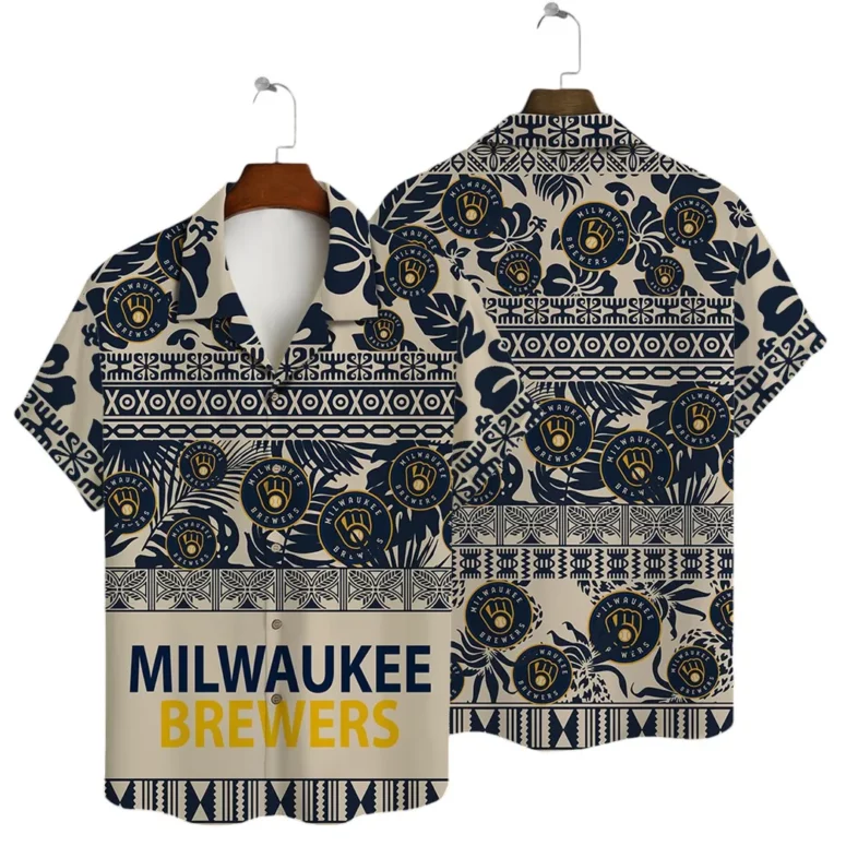 Milwaukee Brewers Tribal Spirit Hawaiian Shirt Milwaukee Brewers Tribal Spirit Hawaiian Shirt