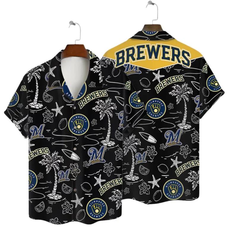 Milwaukee Brewers Tropical Nights Hawaiian Shirt Milwaukee Brewers Tropical Nights Hawaiian Shirt