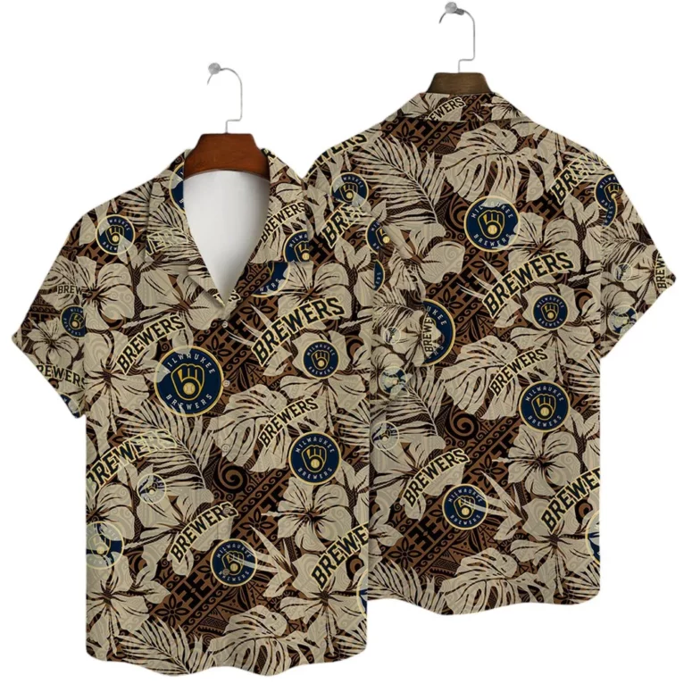 Milwaukee Brewers Tropical Vibes Hawaiian Shirt Milwaukee Brewers Tropical Vibes Hawaiian Shirt