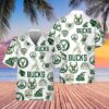 Milwaukee Bucks All-Over Logo Hawaiian Shirt