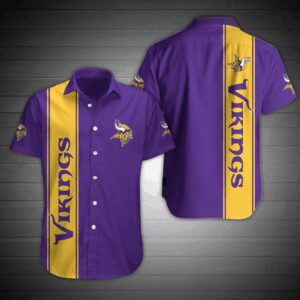 Minnesota Vikings Basic V12 NFL Football Team Hawaiian Shirt