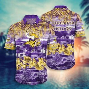 Minnesota Vikings Basic V14 NFL Football Team Hawaiian Shirt