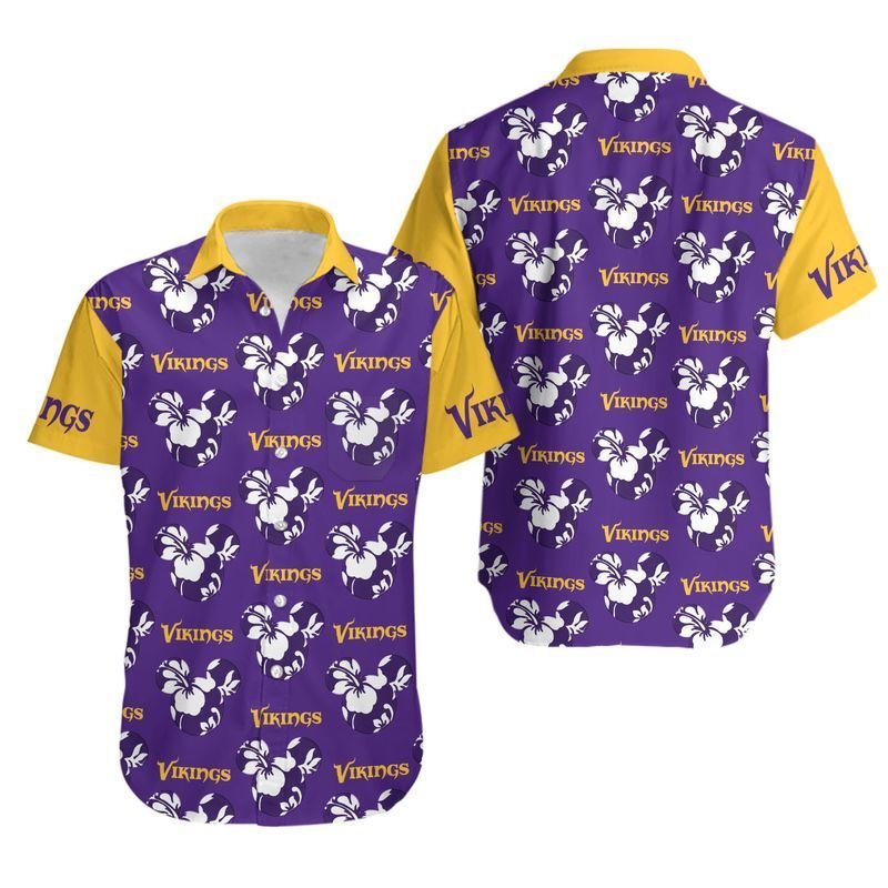 Minnesota Vikings Basic V9 NFL Football Team Hawaiian Shirt Minnesota Vikings Basic V9 NFL Football Team Hawaiian Shirt