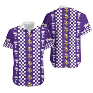 Minnesota Vikings Coconut Trees NFL Hawaiian Shirt V4