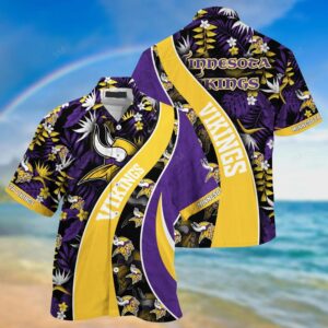 Minnesota Vikings Curve V2 NFL Football Team Hawaiian Shirt