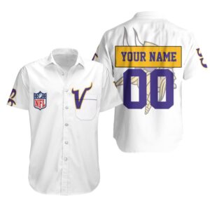 Minnesota Vikings Custom Name NFL Football Team Hawaiian Shirt