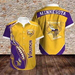 Minnesota Vikings Firing Ball NFL Football Team Hawaiian Shirt