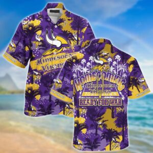 Minnesota Vikings Homecoming Ready For War NFL Football Team Hawaiian Shirt