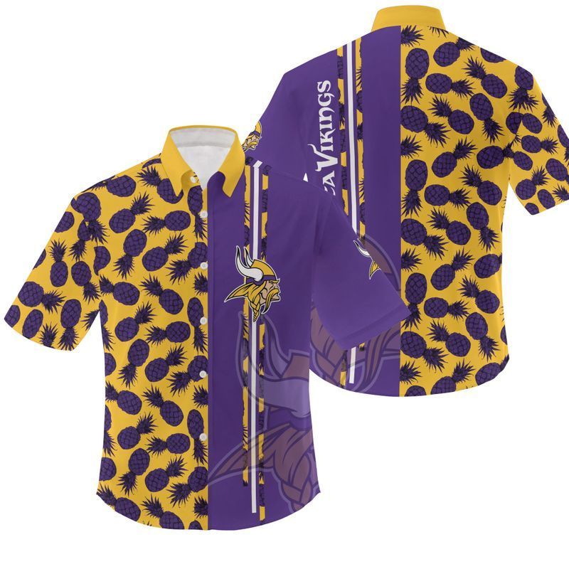 Minnesota Vikings Pineapple NFL Football Team Hawaiian Shirt Minnesota Vikings Pineapple NFL Football Team Hawaiian Shirt