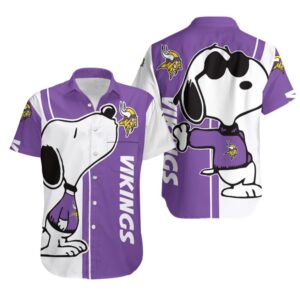 Minnesota Vikings Snoopy NFL Football Team Hawaiian Shirt