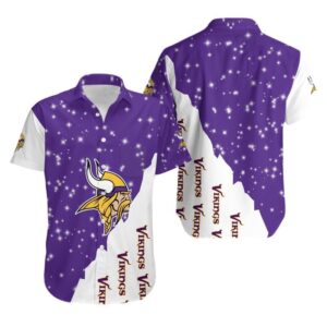 Minnesota Vikings Starry Night NFL Football Team Hawaiian Shirt