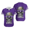 Minnesota Vikings Sugar Skull NFL Hawaiian Shirt