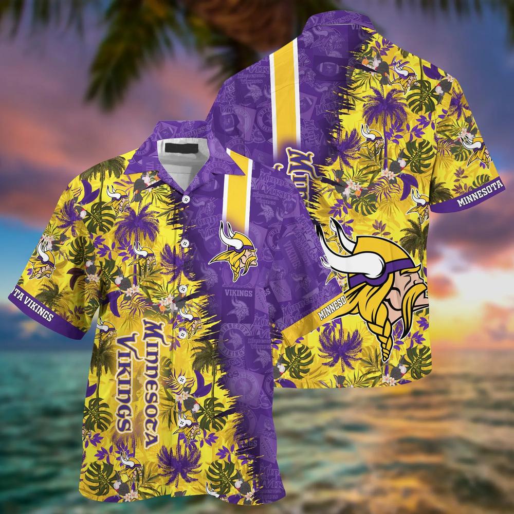 Minnesota Vikings Tropical Season NFL Football Team Hawaiian Shirt Minnesota Vikings Tropical Season NFL Football Team Hawaiian Shirt