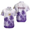 Minnesota Vikings Violet Palm Tree NFL Football Team Hawaiian Shirt