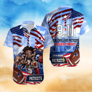 New England Patriots 911 Never Forget Custom Hawaiian Shirt