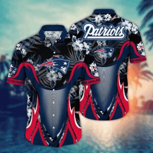 New England Patriots Basic V1 NFL Football Team Hawaiian Shirt