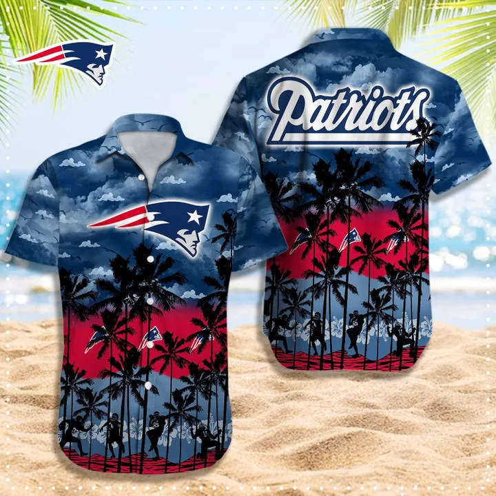 New England Patriots Beachside Retreat Hawaiian Shirt New England Patriots Beachside Retreat Hawaiian Shirt