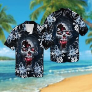 New England Patriots Calavera NFL Football Team Hawaiian Shirt