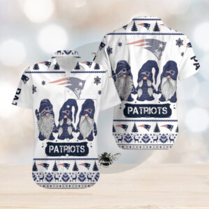 New England Patriots Christmas Gnomes Hawaiian Shirt