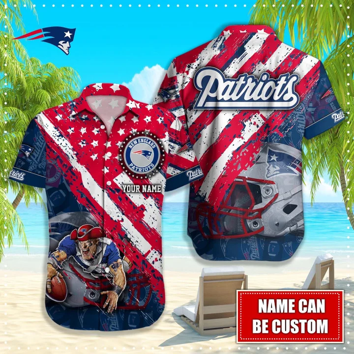 New England Patriots Coastal Escape Personalized Hawaiian Shirt New England Patriots Coastal Escape Personalized Hawaiian Shirt