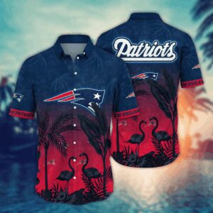 New England Patriots Flamingo NFL Football Team Hawaiian Shirt