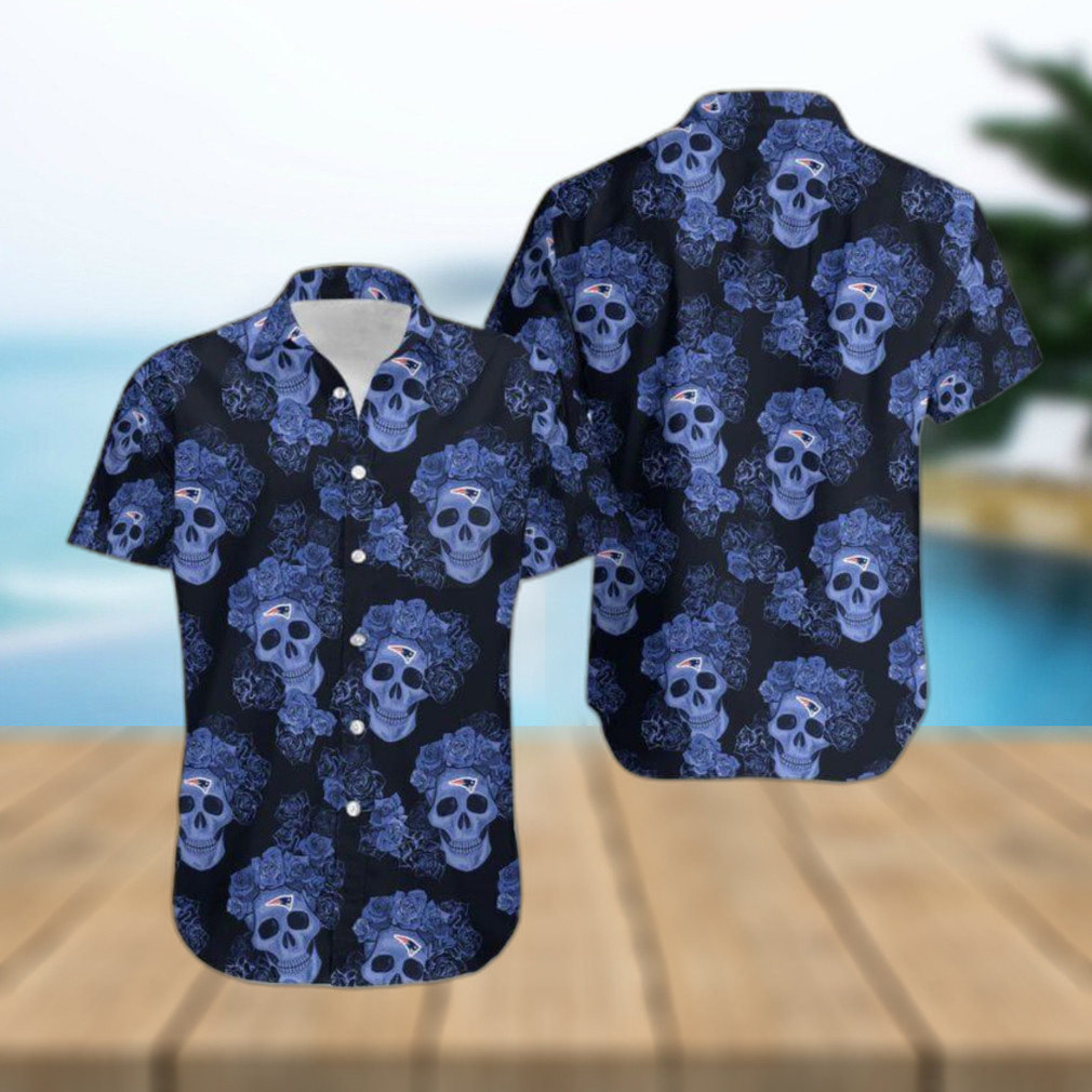 New-England-Patriots-Mystery-Skull-And-Flower-Funny-Hawaiian-Shirt-1