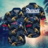 New England Patriots Palm Tree Leaves NFL Football Team Hawaiian Shirt