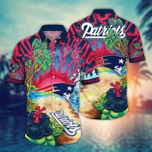 New England Patriots Seashore NFL Football Team Hawaiian Shirt