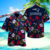 New England Patriots Simple Hibiscus Flower Hawaiian Shirt