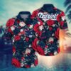 New England Patriots Sunset Wave Hawaiian Shirt