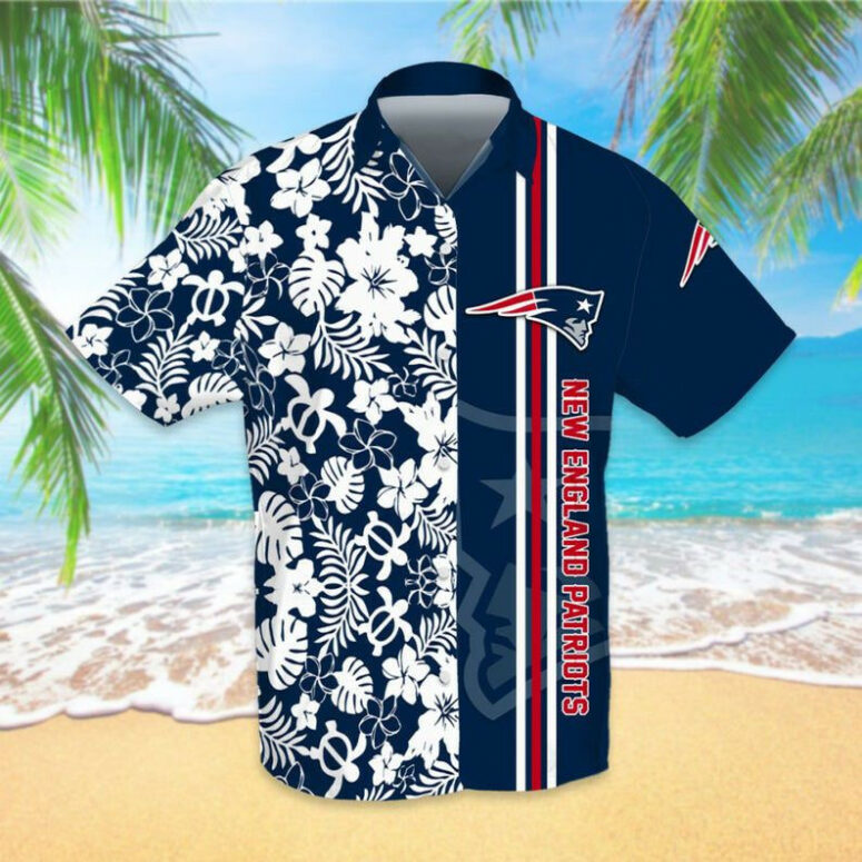 New England Patriots Tropical Breeze Hawaiian Shirt New England Patriots Tropical Breeze Hawaiian Shirt