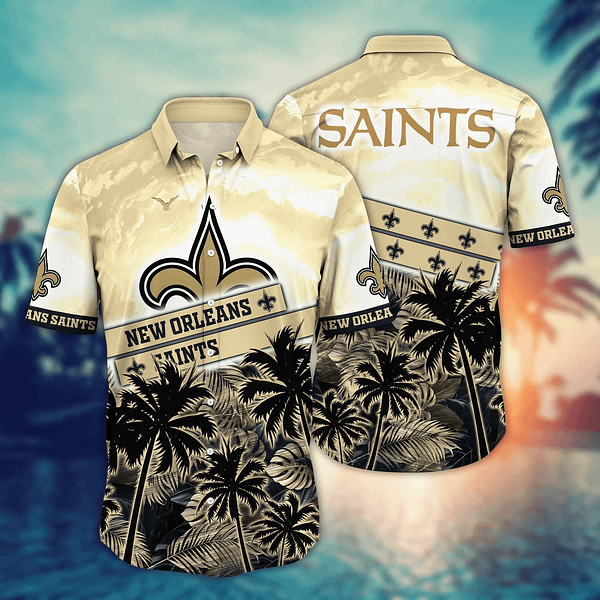 New Orleans Saints Beach Time NFL Football Team Hawaiian Shirt New Orleans Saints Beach Time NFL Football Team Hawaiian Shirt