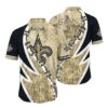 New Orleans Saints Camo Lightning Hawaiian Shirt