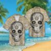 New Orleans Saints Flowery Skull NFL Football Team Hawaiian Shirt