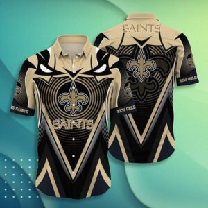 New Orleans Saints Geometric NFL Football Team Hawaiian Shirt