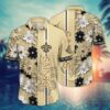 New Orleans Saints Golden Petal Stripe Hawaiian Shirt