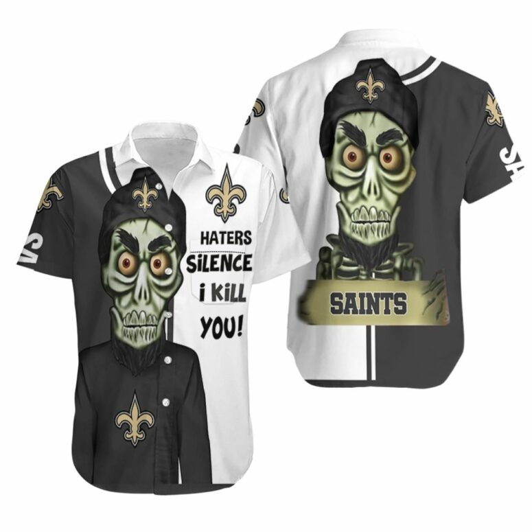 New Orleans Saints Haters I Kill You 3D Hawaiian Shirt New Orleans Saints Haters I Kill You 3D Hawaiian Shirt