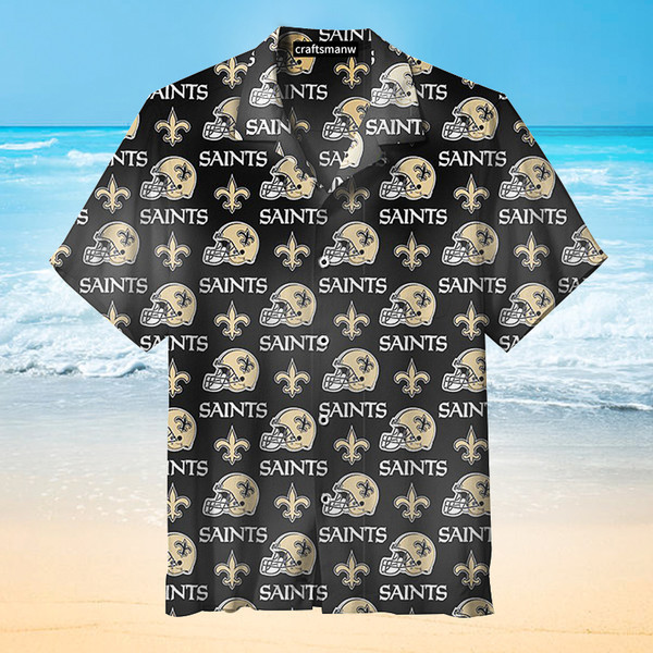 New Orleans Saints Helmet Unisex Hawaiian Shirt New Orleans Saints Helmet Unisex Hawaiian Shirt