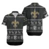 New Orleans Saints Holiday Knit Hawaiian Shirt